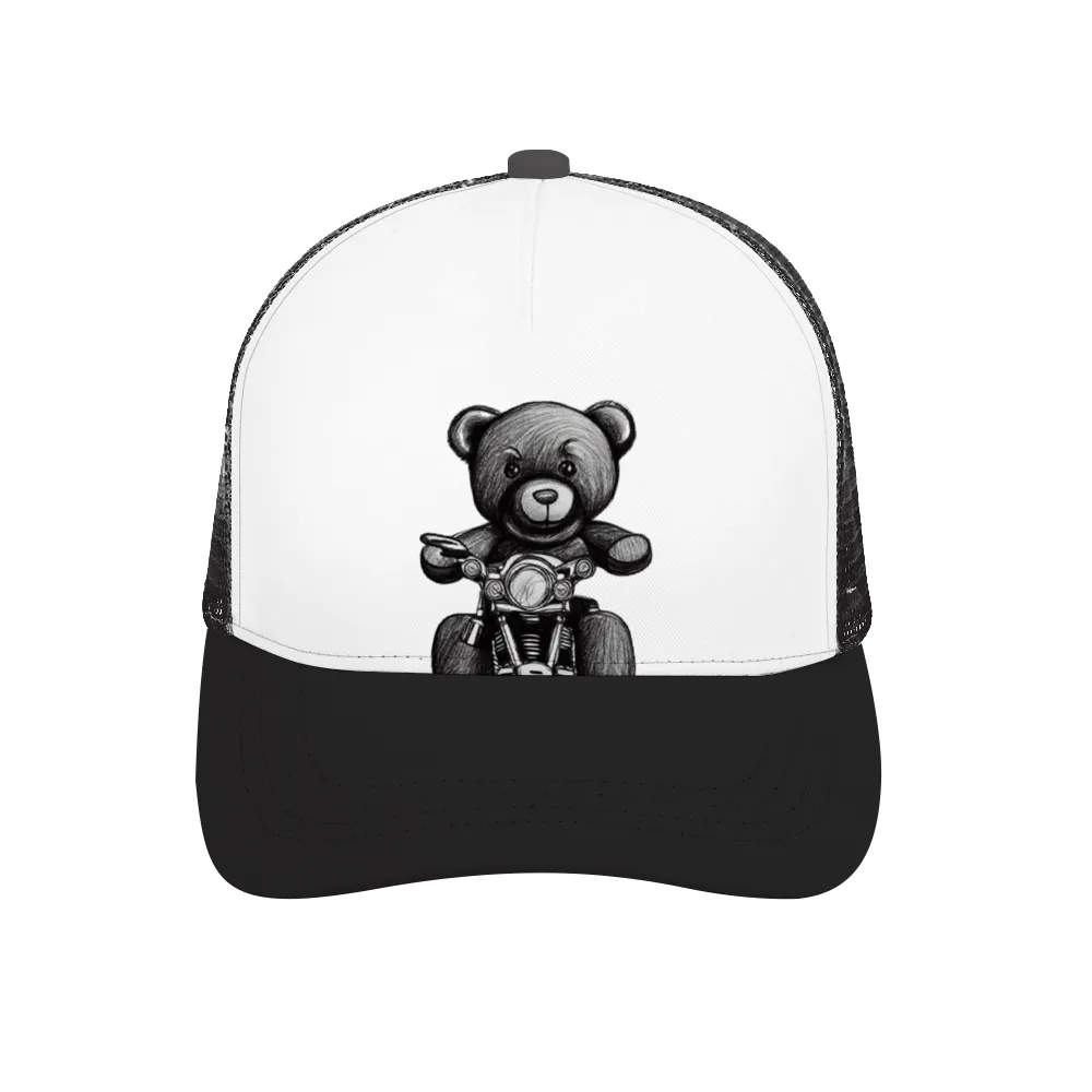 Teddy Ride Multicolor Unisex Adjustable Mesh Baseball Hat