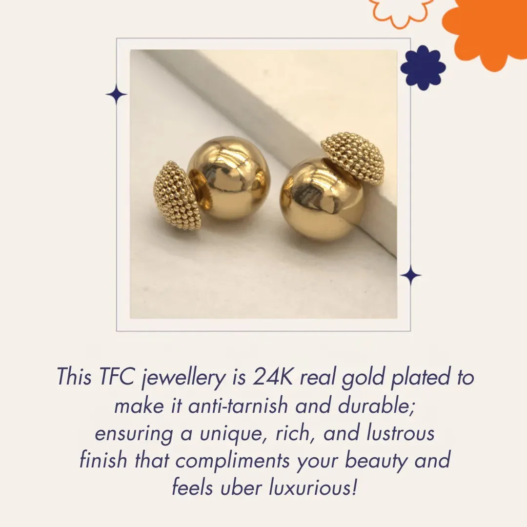 TFC Bold Drop 24K Gold Plated Dangler Earrings