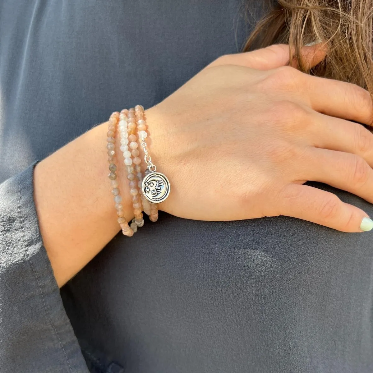 The Sun and Moon in Balance Wrap Bracelet