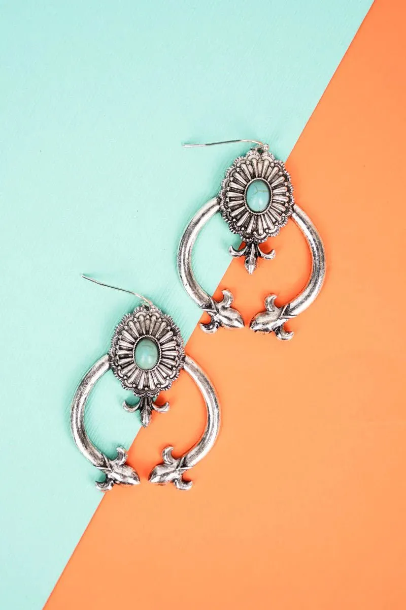 Turquoise Concho Naja Earrings