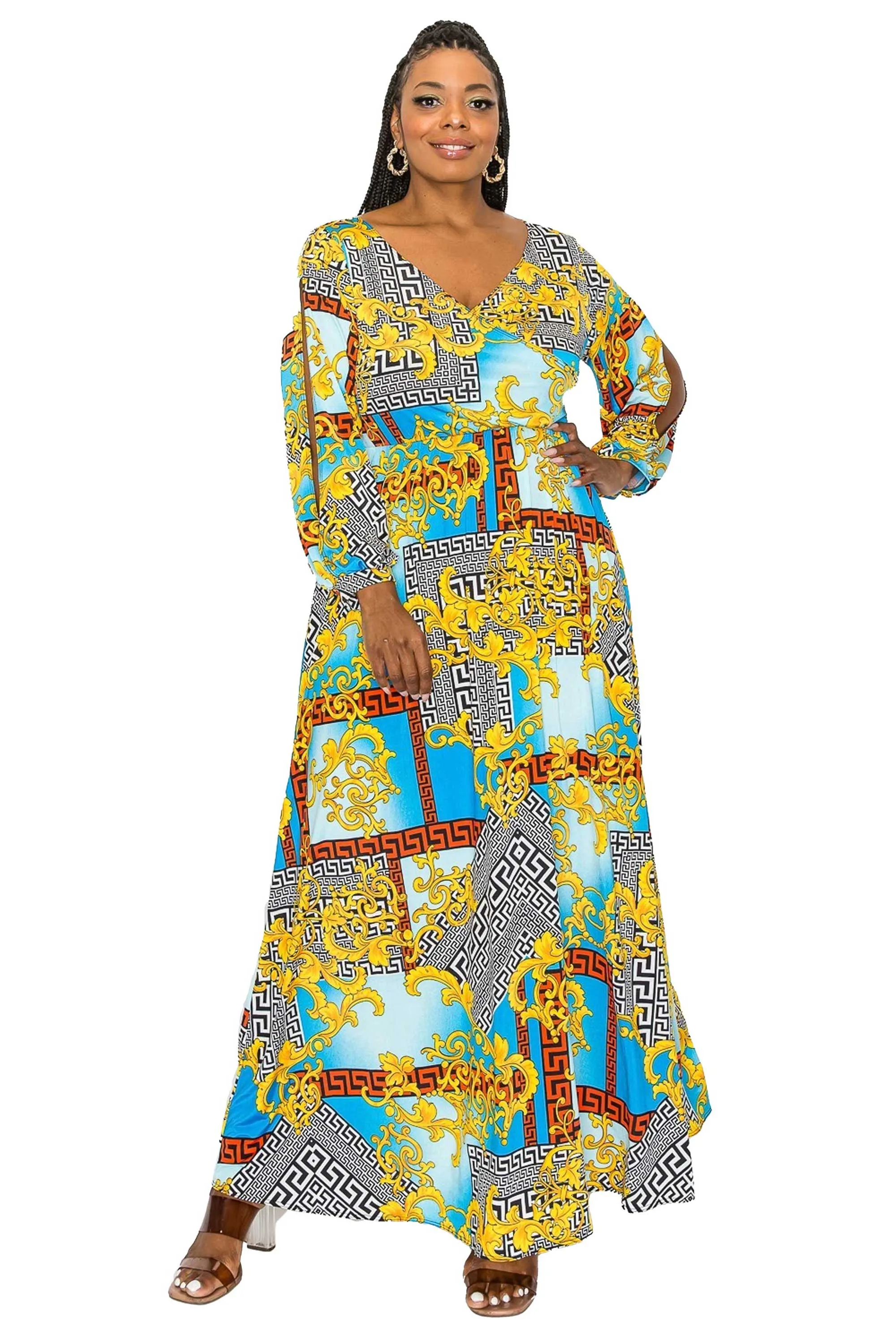 Vita Surplice Wrap Maxi Dress