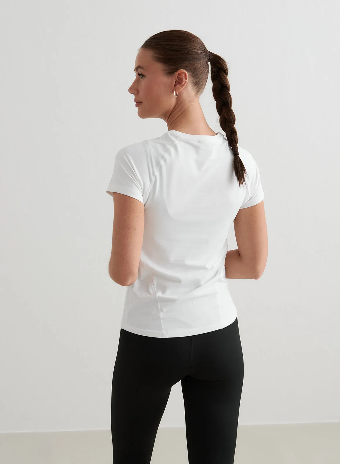 White Soft Basic Short Sleeve