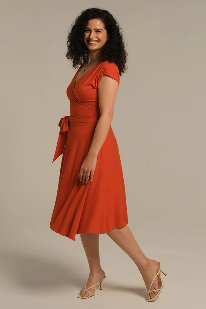 Wrap Dress - Flame