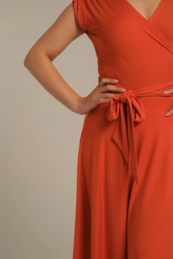 Wrap Dress - Flame