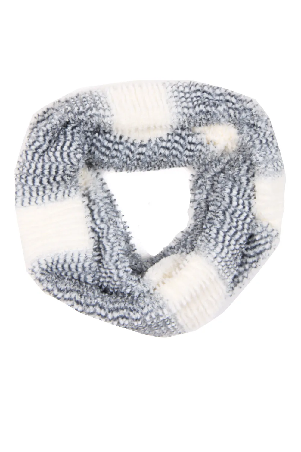 Zig Zag Print Soft Faux Fur Snood