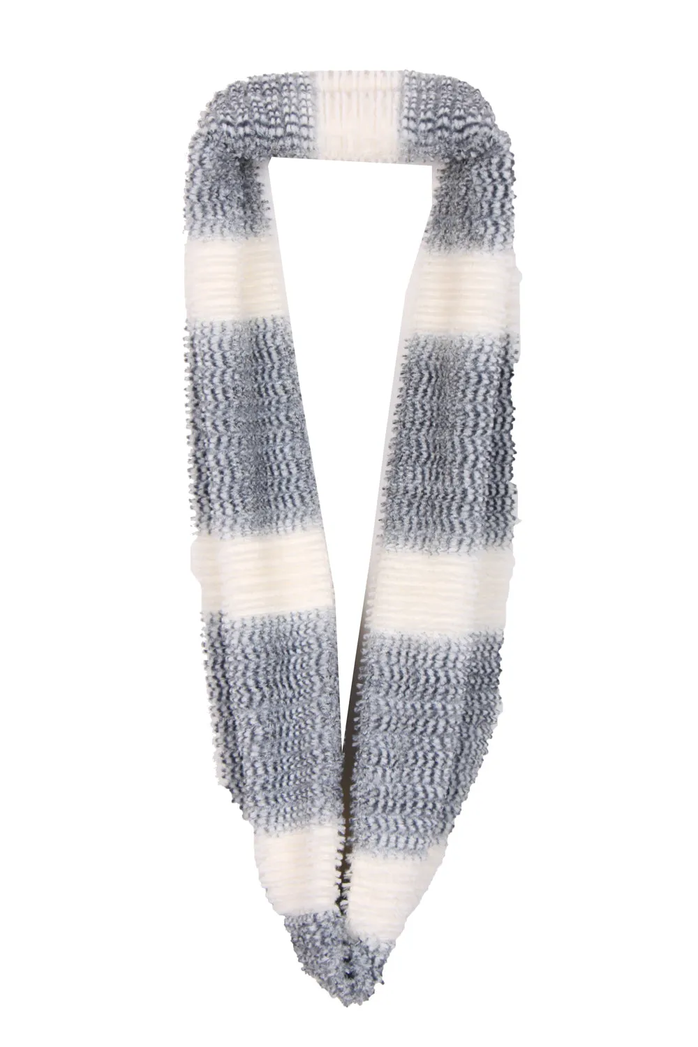 Zig Zag Print Soft Faux Fur Snood